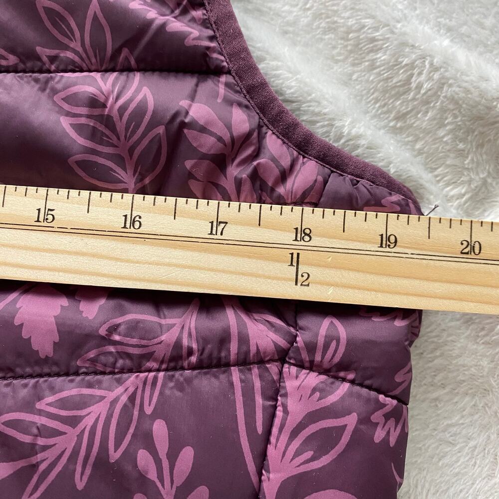 Eddie Bauer Alpine Puffer Vest Women S Wine Leaf Cottagecore Water Repellent NWT - Picture 13 of 14